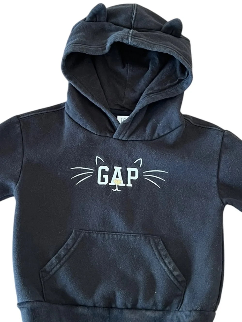 Baby Gap Playful Kitty Ears Hoodie Black (3T)